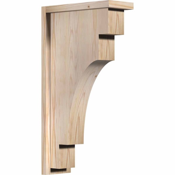 Ekena Millwork Mediterranean Smooth Corbel w/Backplate, Douglas Fir, 5 1/2"W x 14"D x 26"H COR06X14X26MED01SDF - main